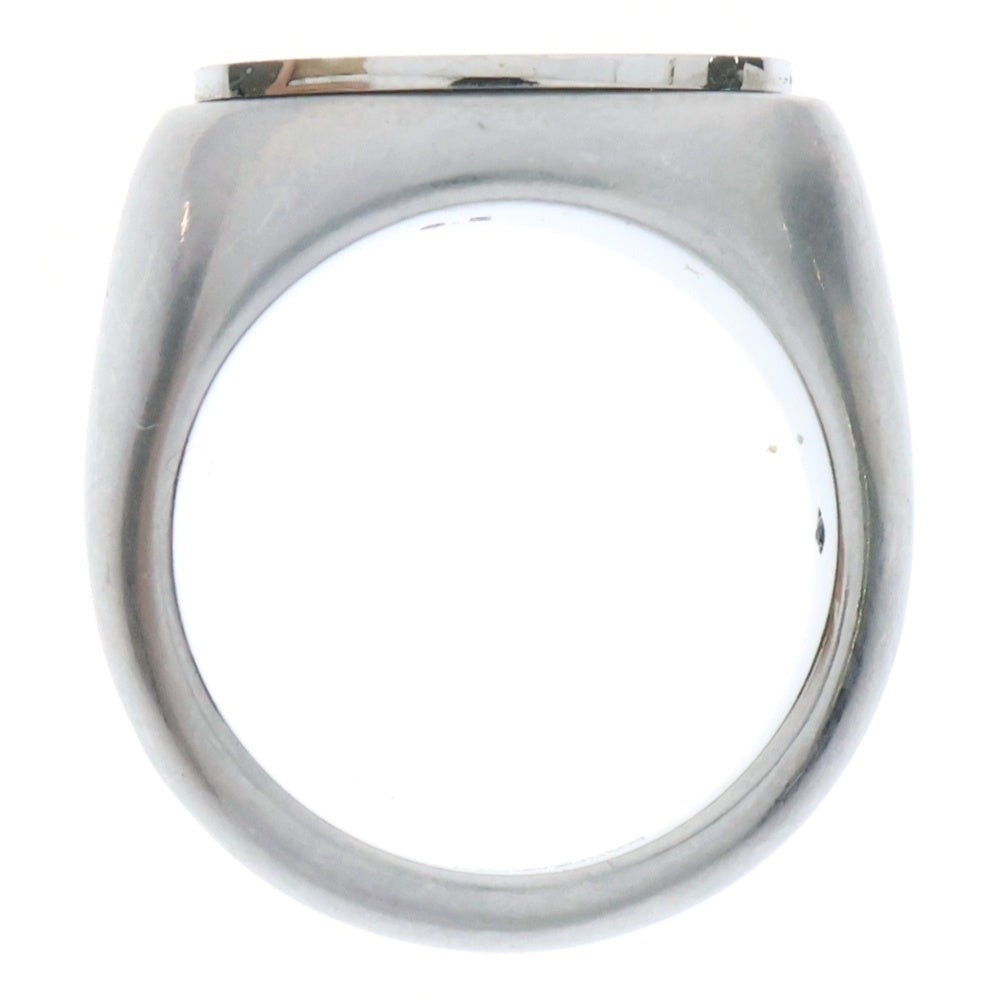 DIESEL(ディーゼル) Stainless Steel Logo Signet Ring ステンレススチール ロゴ シグネットリング シルバー DX14750
