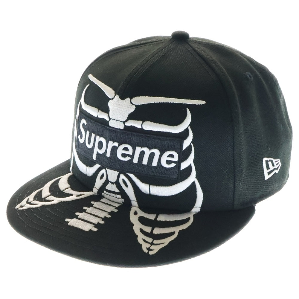 SUPREME(シュプリーム) 25SS × NEWERA Bones Box Logo Cap ニューエラ ボーンズ ボックスロゴ キャップ 帽子 ブラック