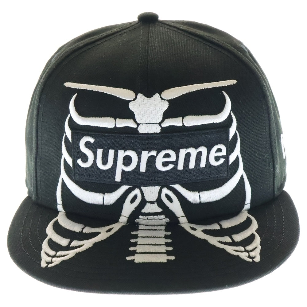 SUPREME(シュプリーム) 25SS × NEWERA Bones Box Logo Cap ニューエラ ボーンズ ボックスロゴ キャップ 帽子 ブラック