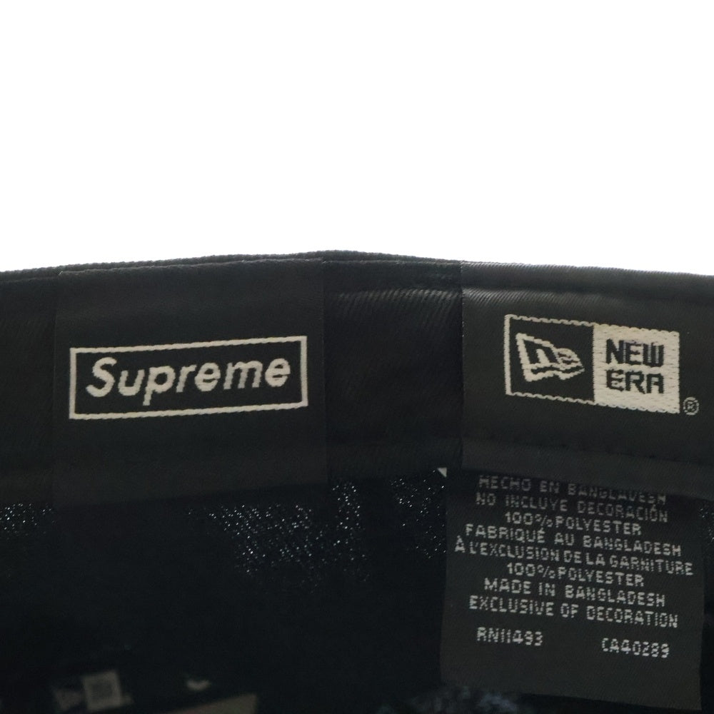 SUPREME(シュプリーム) 25SS × NEWERA Bones Box Logo Cap ニューエラ ボーンズ ボックスロゴ キャップ 帽子 ブラック