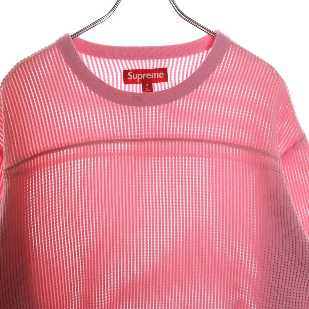SUPREME(シュプリーム) 25SS Polartec Mesh L/S Football Top ポーラーテック メッシュ ロングスリーブトップ 長袖Tシャツ ピンク