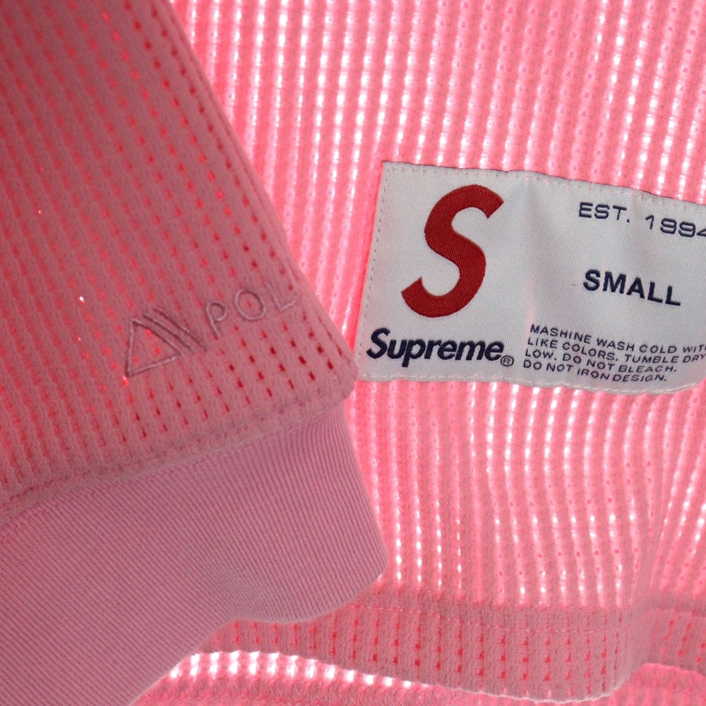 SUPREME(シュプリーム) 25SS Polartec Mesh L/S Football Top ポーラーテック メッシュ ロングスリーブトップ 長袖Tシャツ ピンク