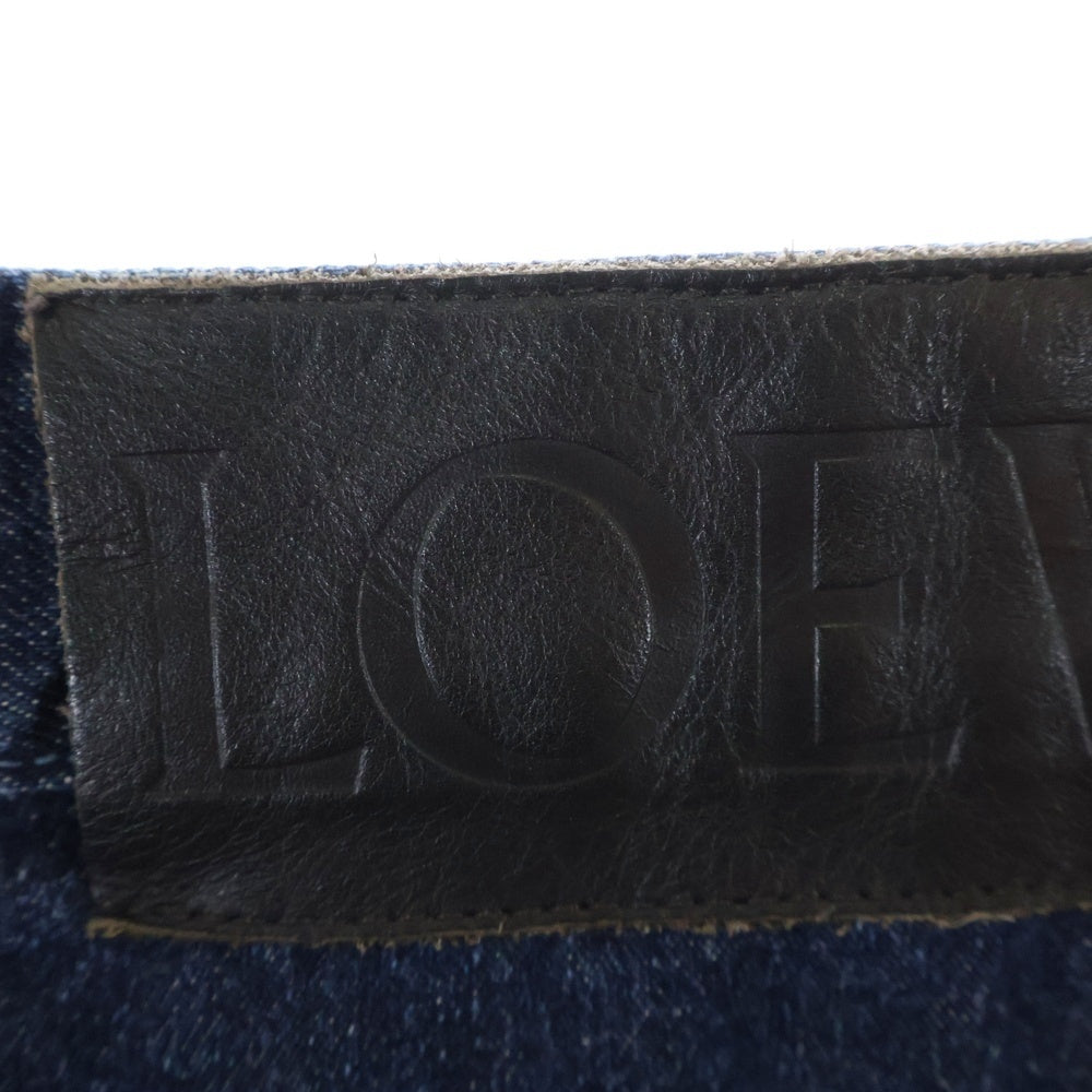LOEWE(ロエベ) 22SS PATCHED DENIM TROUSERS ダブルニー ワイドデニムパンツ インディゴ H526Y11X06