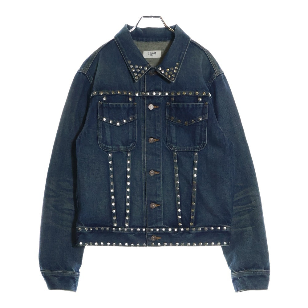 CELINE(セリーヌ) 20AW DENIM JACKET WITH STUDS デニムジャケット スタッズ インディゴ 2Q200930F-07DU