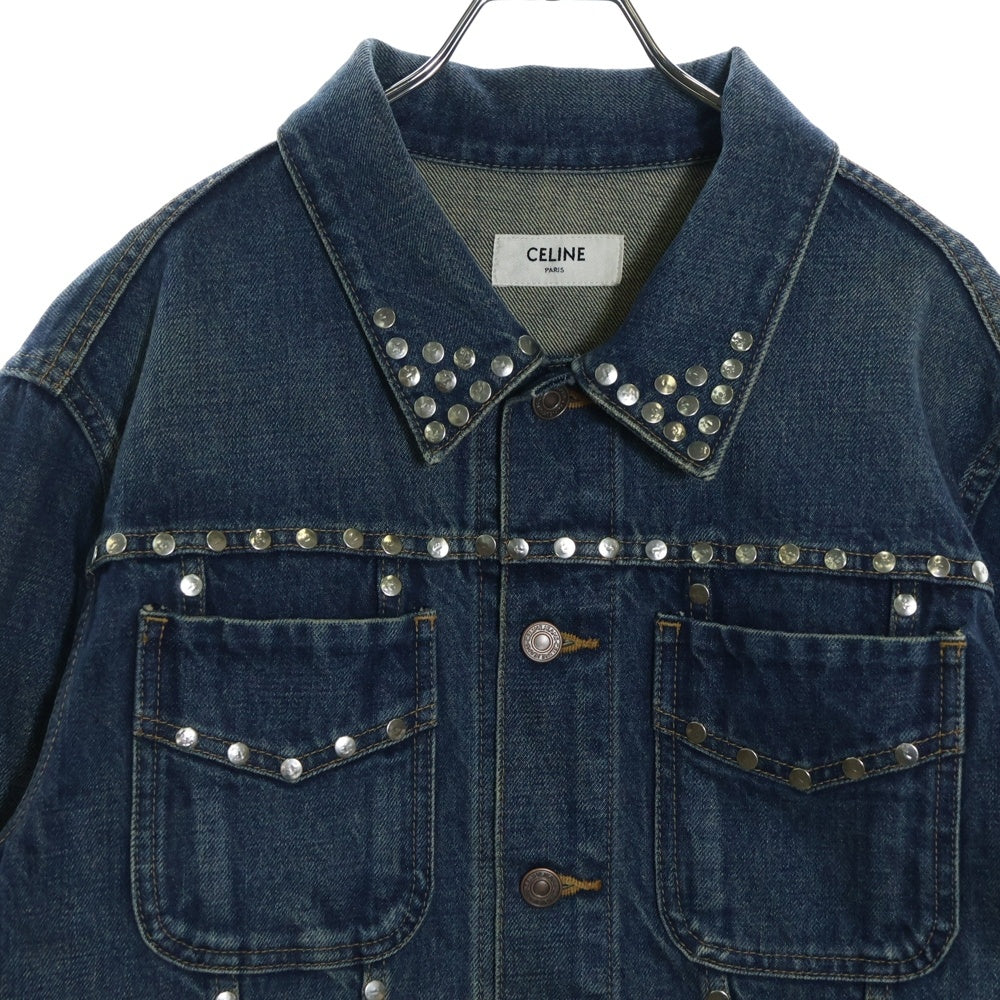 CELINE(セリーヌ) 20AW DENIM JACKET WITH STUDS デニムジャケット スタッズ インディゴ 2Q200930F-07DU