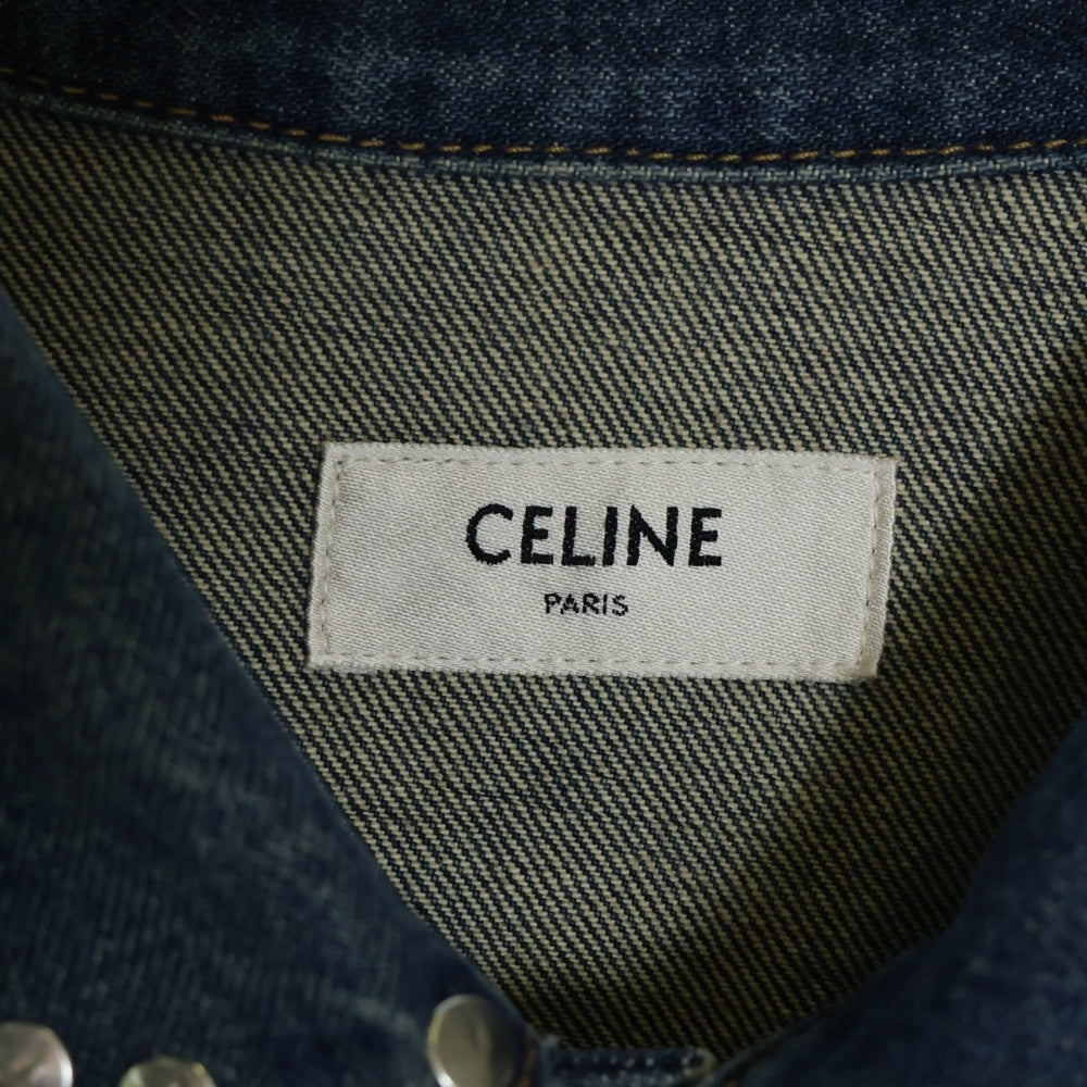 CELINE(セリーヌ) 20AW DENIM JACKET WITH STUDS デニムジャケット スタッズ インディゴ 2Q200930F-07DU