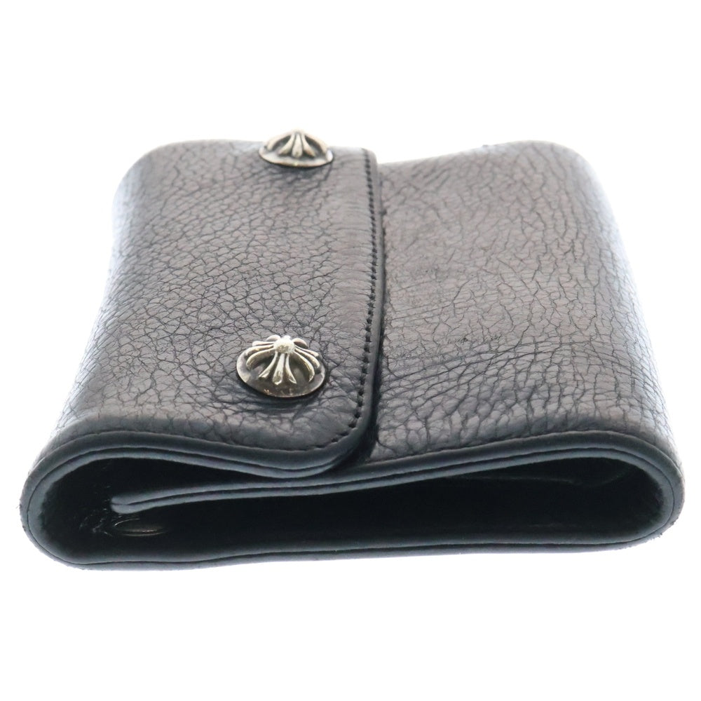 CHROME HEARTS(クロムハーツ) WAVE MINI ウェーブミニ レザーウォレット 財布 ブラック BCA373
