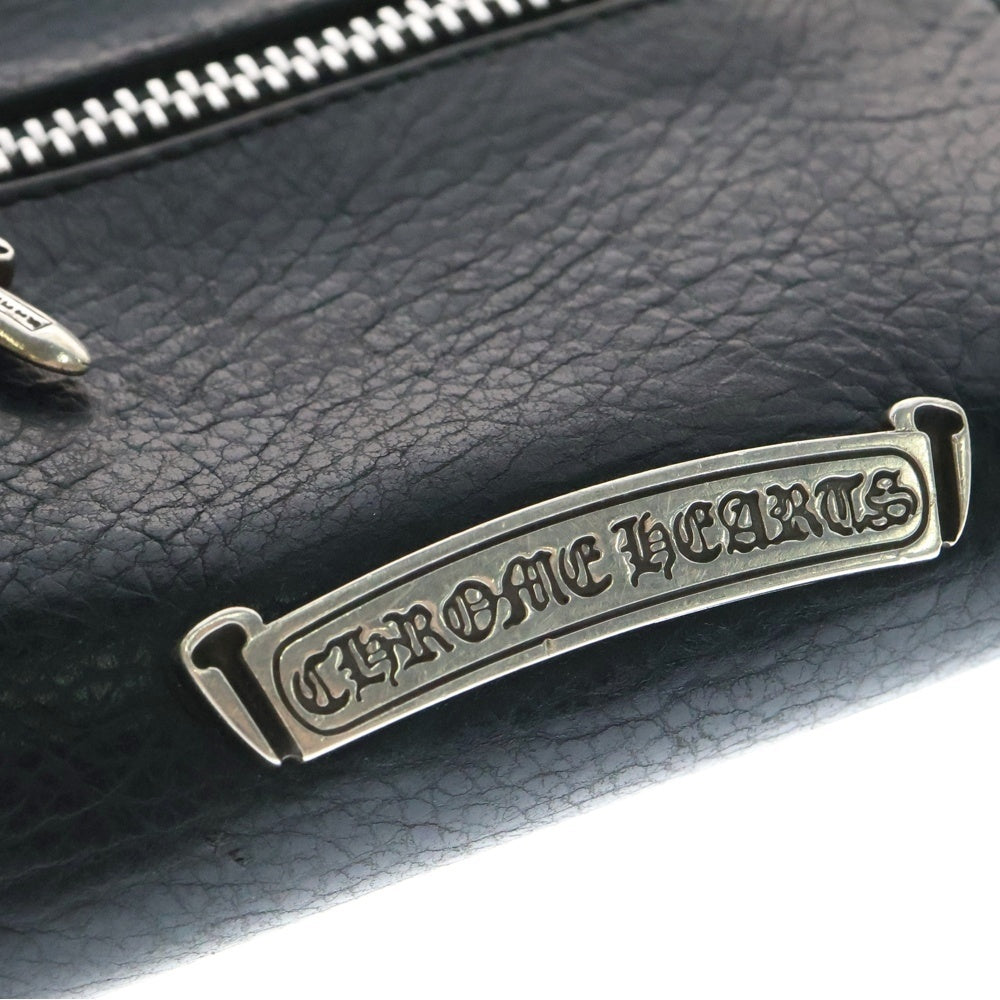 CHROME HEARTS(クロムハーツ) WAVE MINI ウェーブミニ レザーウォレット 財布 ブラック BCA373