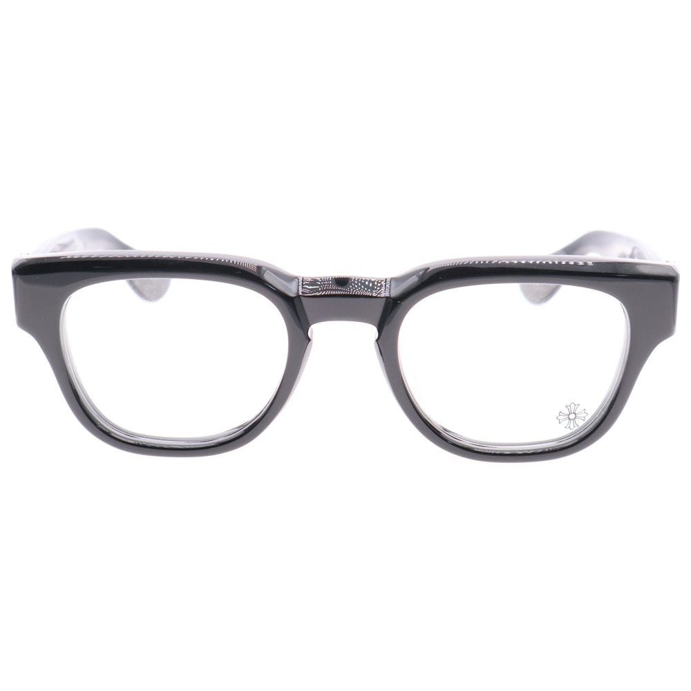 CHROME HEARTS(クロムハーツ) CUNTVOLUTED ダガーテンプルウェリントンサングラス 眼鏡 ブラック/シルバー