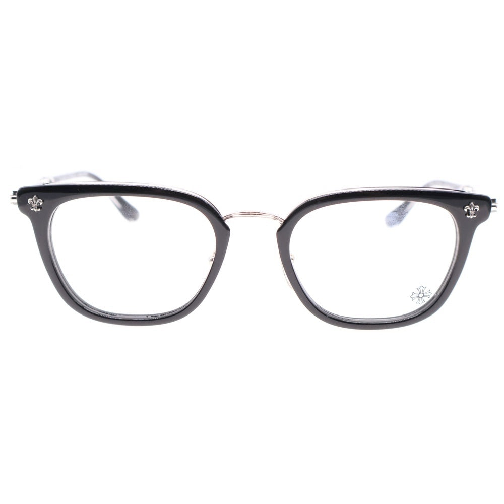 CHROME HEARTS(クロムハーツ) STRAPADICTOME ウェリントン アイウェア クリアレンズ サングラス 眼鏡 ブラック/シルバー