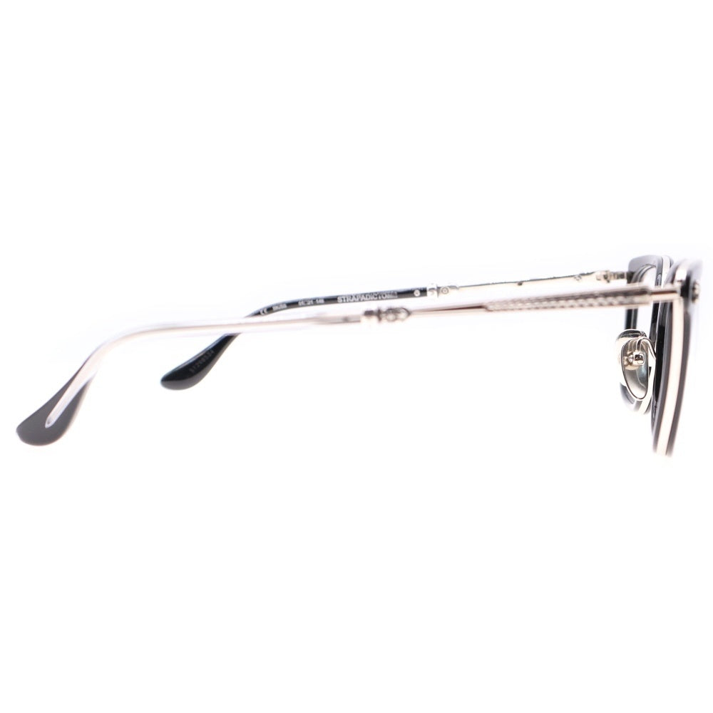 CHROME HEARTS(クロムハーツ) STRAPADICTOME ウェリントン アイウェア クリアレンズ サングラス 眼鏡 ブラック/シルバー