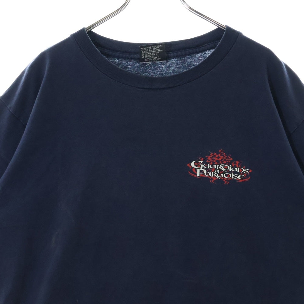 VINTAGE(ヴィンテージ) ODM GUARDIANS OF PARADISE ガーディアンズオブパラダイス 龍虎プリント Tシャツ 半袖カットソー ネイビー