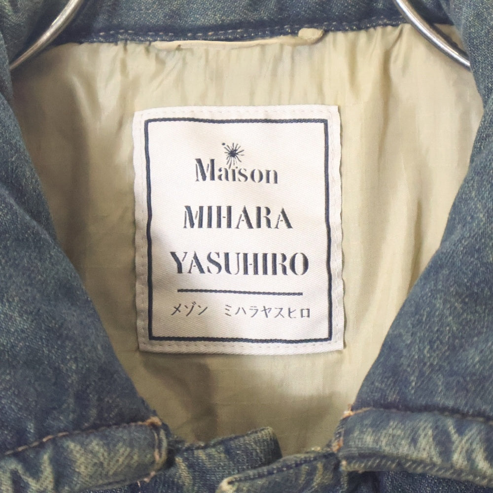 MAISON MIHARAYASUHIRO(メゾンミハラヤスヒロ) PUFFER DENIM JACKET デニムパファージャケット ブラック A13BL026
