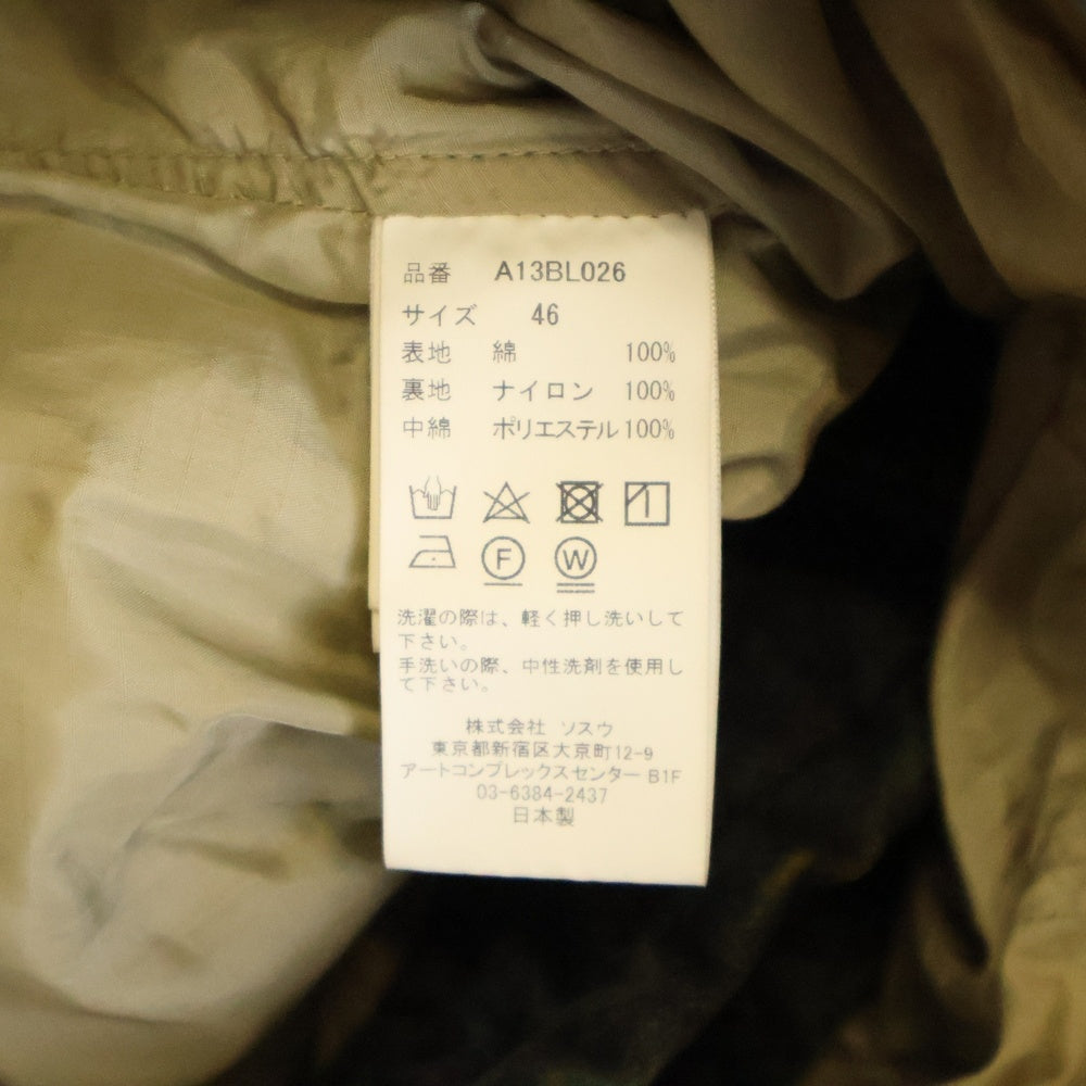 MAISON MIHARAYASUHIRO(メゾンミハラヤスヒロ) PUFFER DENIM JACKET デニムパファージャケット ブラック A13BL026