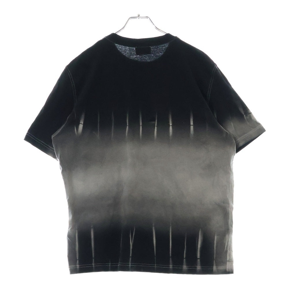 DIESEL(ディーゼル) T-ADJUST-R21 胸ロゴ刺繍 クルーネック Tシャツ 半袖カットソー ブラック/ホワイト A17801 0SLBQ
