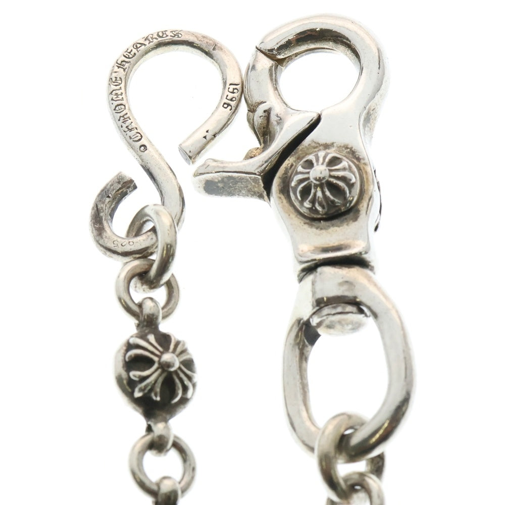 CHROME HEARTS(クロムハーツ) 2BALL LONG-S/1クリップロング#2クロスボール ウォレットチェーン シルバー BCA386