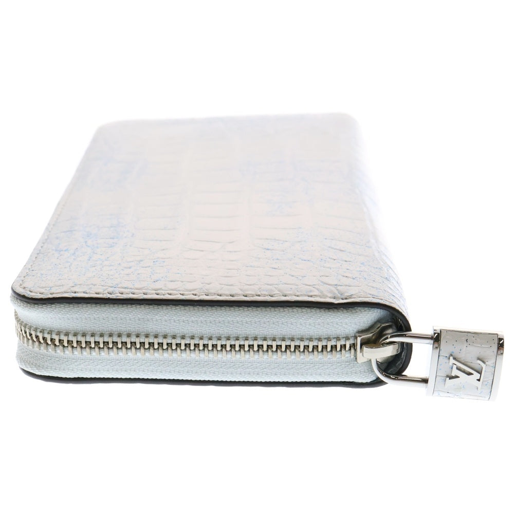 LOUIS VUITTON(ルイヴィトン) アリゲーター ラウンド ジッピーウォレット 長財布 ホワイト ICチップ有 N85485