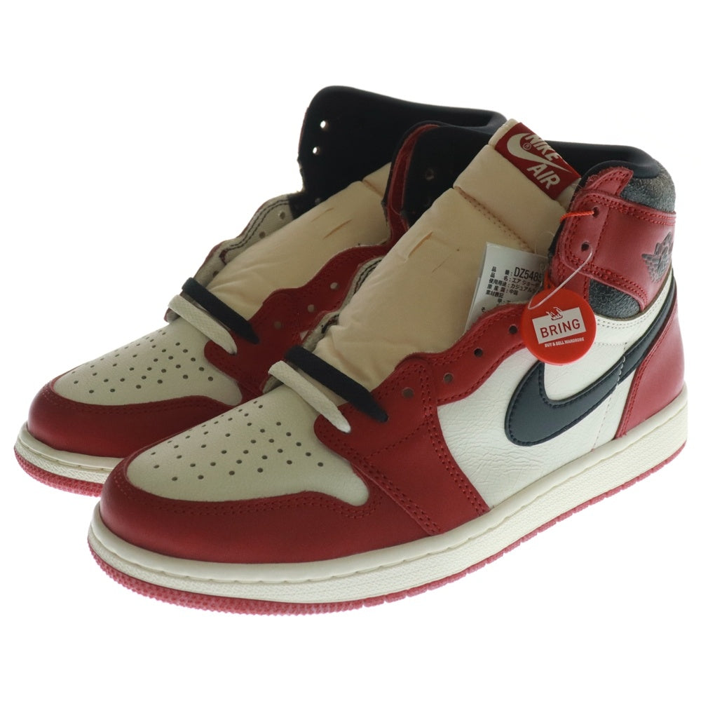 NIKE(ナイキ) AIR JORDAN 1 HIGH OG CHICAGO LOST & FOUND DZ5485-612 エアジョーダン1 シカゴ ロストアンドファウンド ハイカットスニーカー ホワイト/レッド US9.5/27.5cm