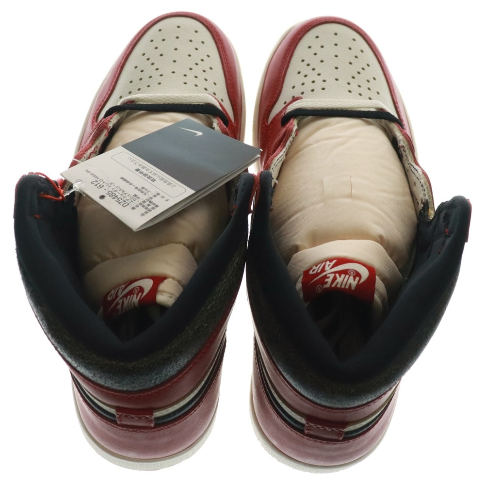 NIKE(ナイキ) AIR JORDAN 1 HIGH OG CHICAGO LOST & FOUND DZ5485-612 エアジョーダン1 シカゴ ロストアンドファウンド ハイカットスニーカー ホワイト/レッド US9.5/27.5cm