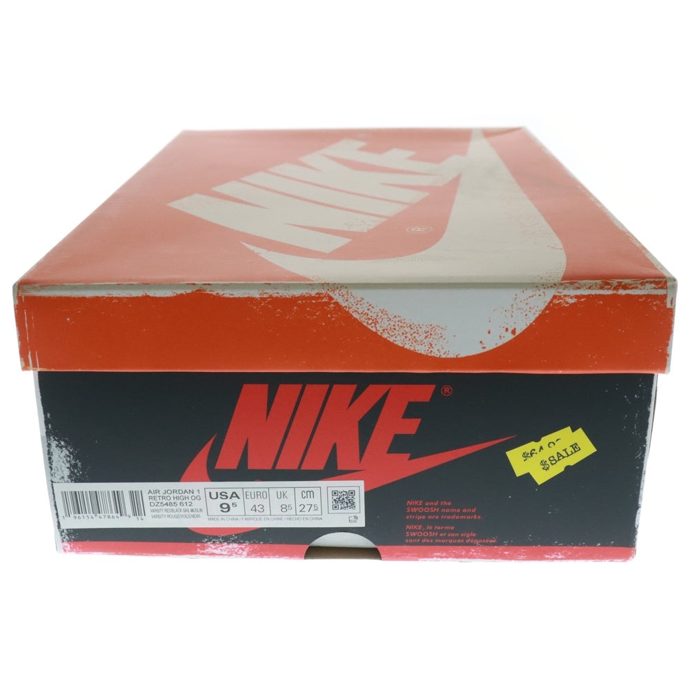 NIKE(ナイキ) AIR JORDAN 1 HIGH OG CHICAGO LOST & FOUND DZ5485-612 エアジョーダン1 シカゴ ロストアンドファウンド ハイカットスニーカー ホワイト/レッド US9.5/27.5cm