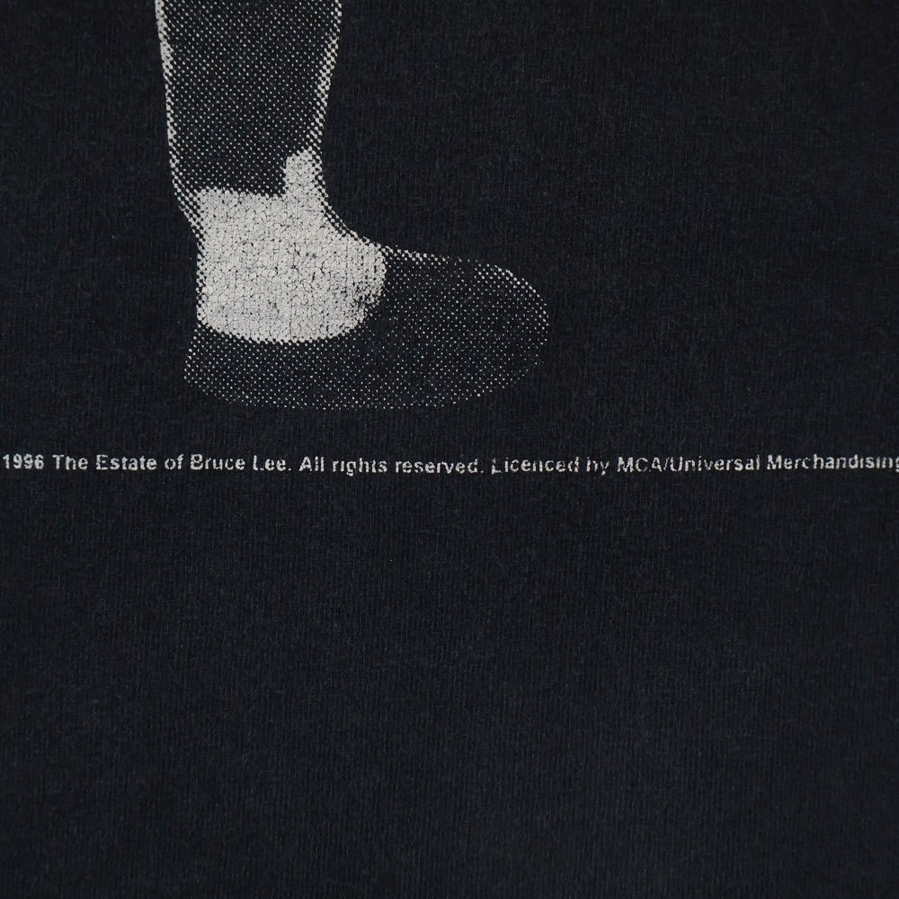 VINTAGE(ヴィンテージ) 90's BRUCE LEE HAND PRINTED IN HOLLYWOOD ブルースリー フォトプリントTシャツ 半袖カットソー ブラック