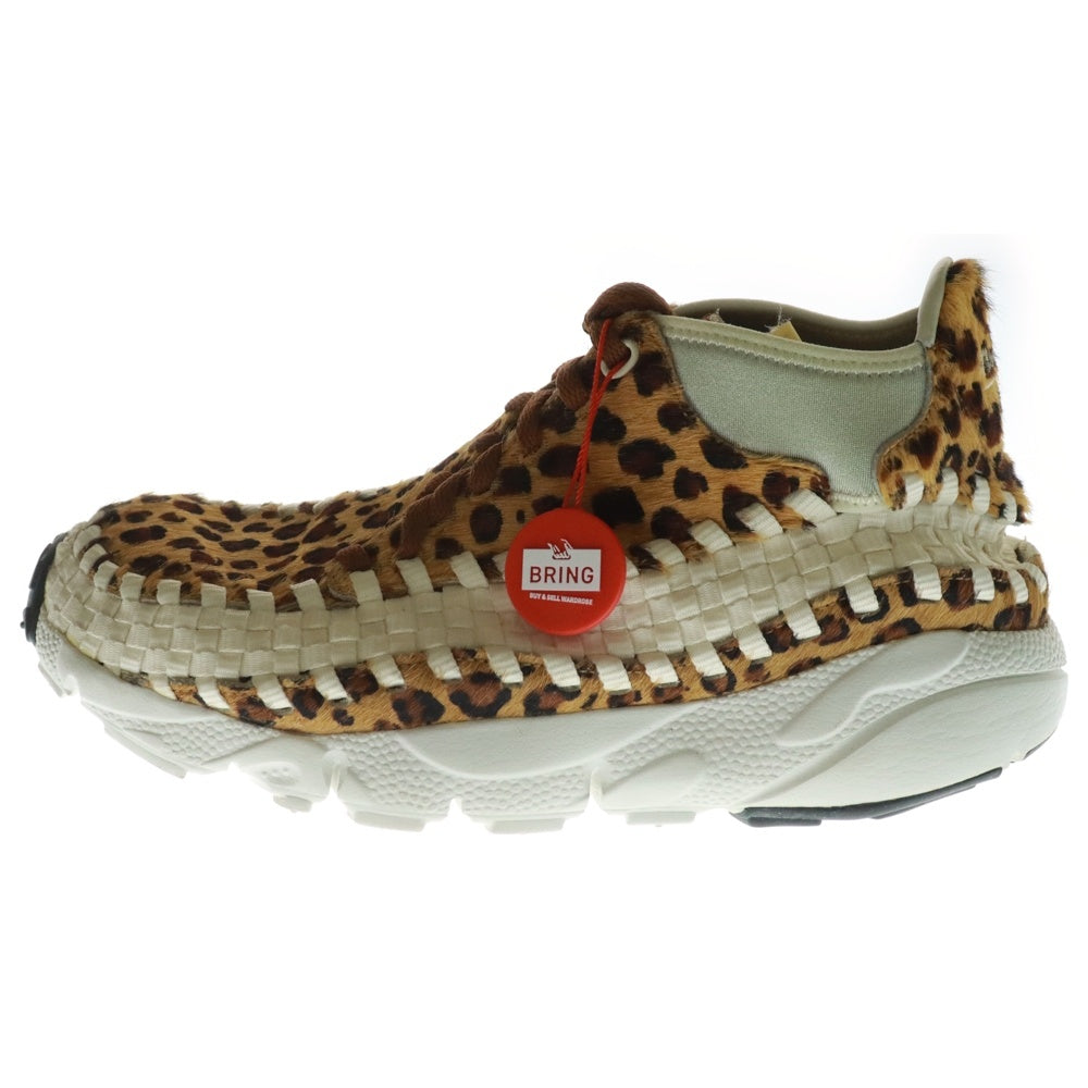 NIKE(ナイキ) AIR FOOTSCAPE WOVEN CHUKKA PRM LEOPARD 446337-200エアフットケープ ウーブン チャッカ PRM レオパード ローカットスニーカー ブラウン US8/26cm