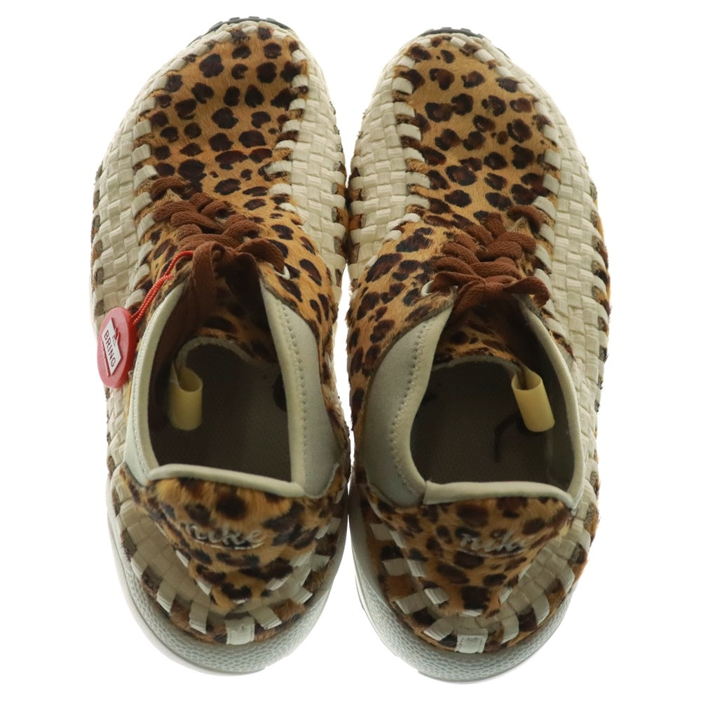 NIKE(ナイキ) AIR FOOTSCAPE WOVEN CHUKKA PRM LEOPARD 446337-200エアフットケープ ウーブン チャッカ PRM レオパード ローカットスニーカー ブラウン US8/26cm