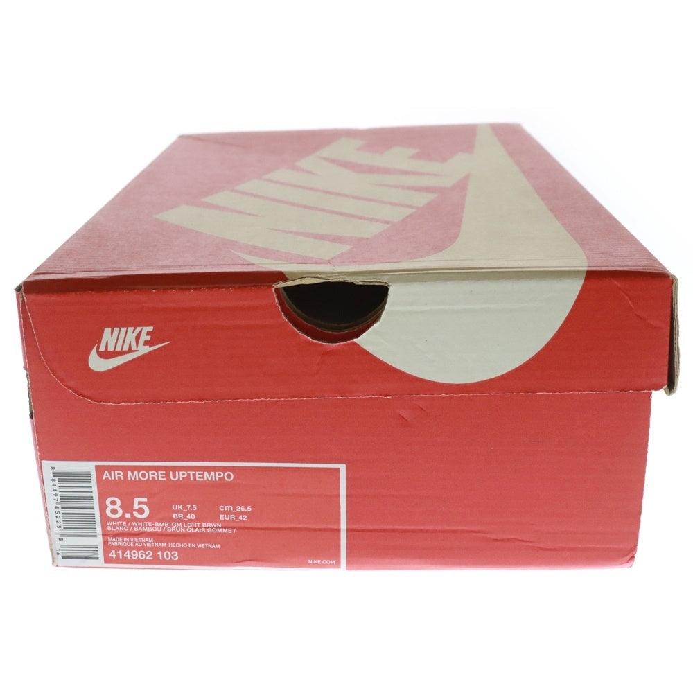 NIKE(ナイキ) AIR MORE UPTEMPO 414962-103 エア モア アップテンポ ハイカットスニーカー ホワイト US8.5/26.5cm