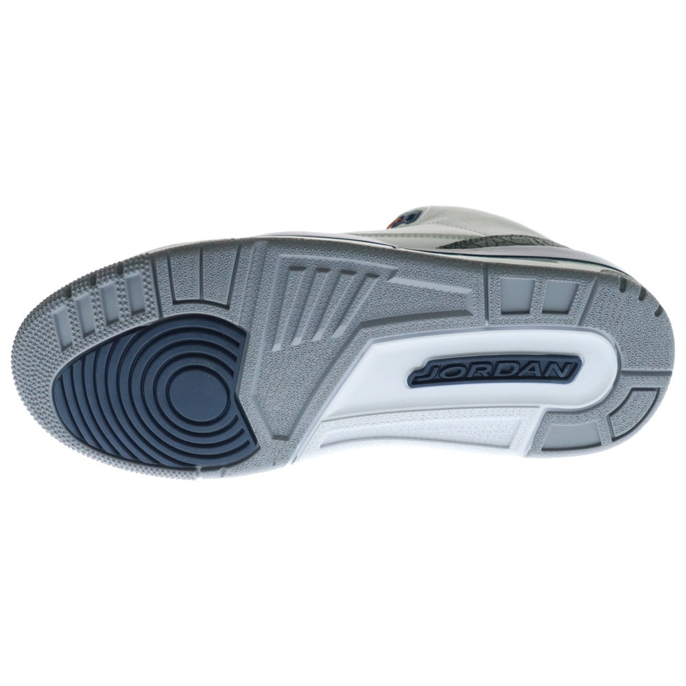 NIKE(ナイキ) AIR JORDAN 3 RETRO MIDNIGHT NAVY CT8532-140 エアジョーダン3 レトロ ミッドナイトネイビー ミッドカットスニーカー ホワイト/ネイビー US8.5/26.5cm