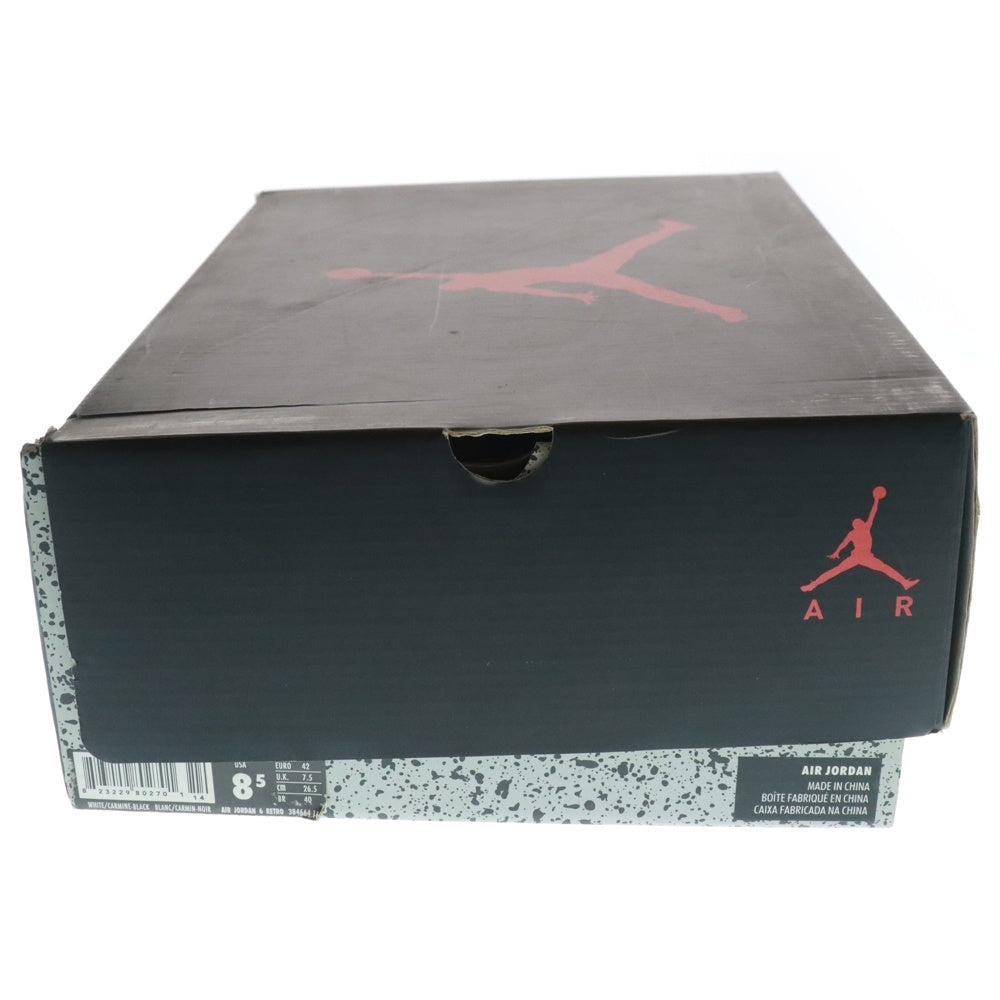 NIKE(ナイキ) 【2014年製 観賞用】AIR JORDAN 6 RETRO CARMINE 2014 384664-160 エアジョーダン6 レトロ カーマイン レッド/ホワイト US8.5/26.5cm