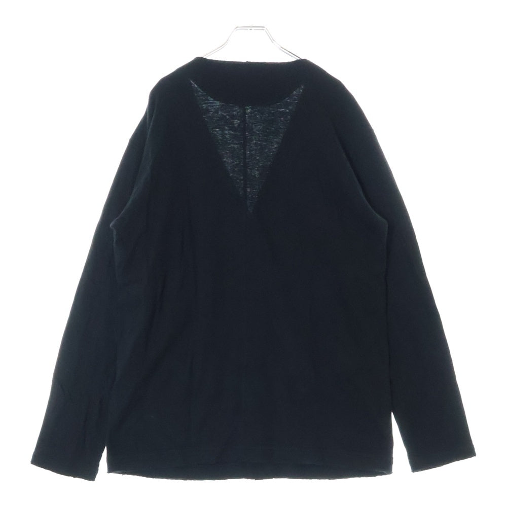 s'yte(サイト) 23AW DOUBLE-FACE COTTON JERSEY CARDIGAN ダブルフェイス コットンジャージーカーディガン ブラック UI-T25-010
