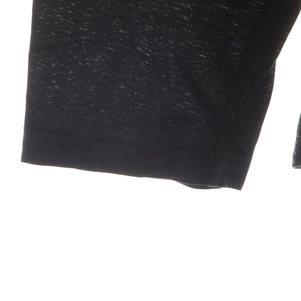 Yohji Yamamoto POUR HOMME(ヨウジヤマモト プールオム) 21AW プリントロングスリーブTシャツ ブラック HX-T69-270