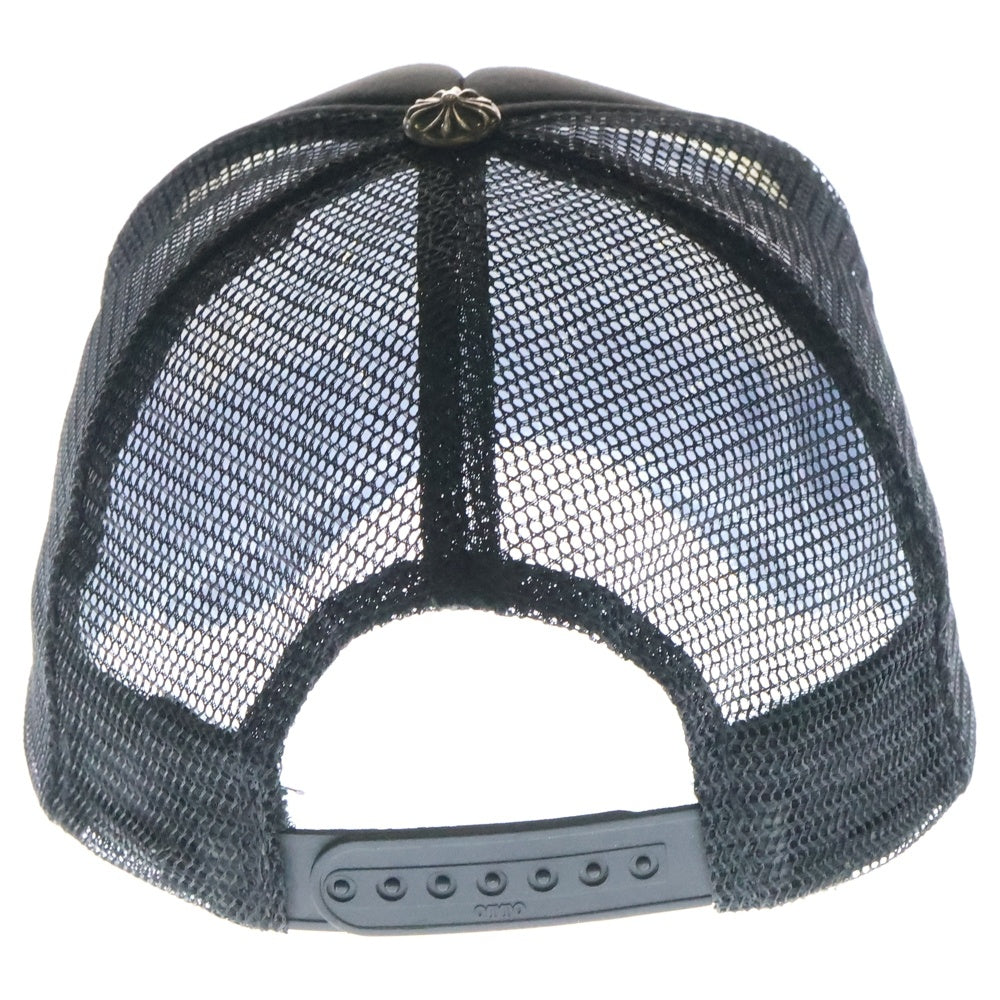 CHROME HEARTS(クロムハーツ) Cemetery Cross Patch Trucker Cap セメタリークロスパッチトラッカーキャップ ベースボールキャップ クロスボール 帽子 ブラック