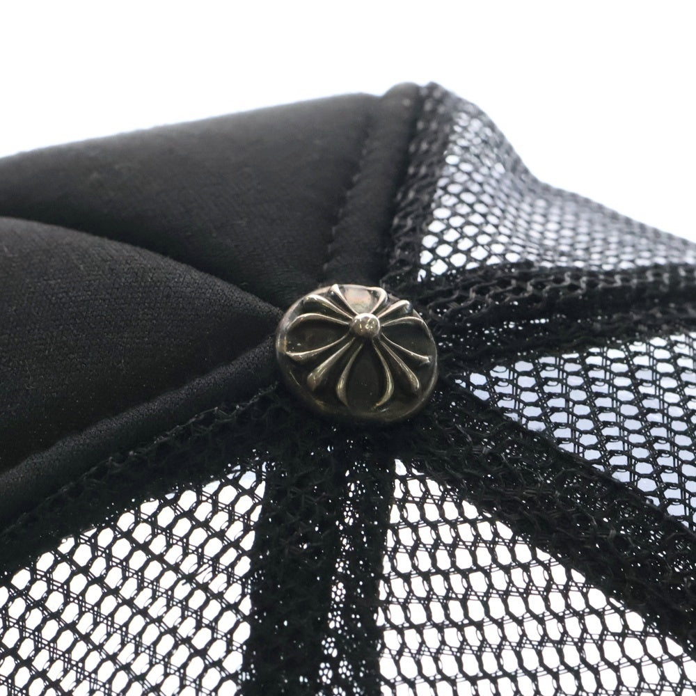 CHROME HEARTS(クロムハーツ) Cemetery Cross Patch Trucker Cap セメタリークロスパッチトラッカーキャップ ベースボールキャップ クロスボール 帽子 ブラック