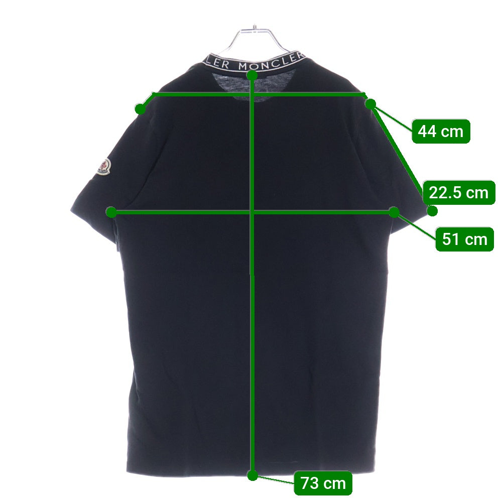 MONCLER(モンクレール) SS T-SHIRT ネックロゴ半袖Tシャツ カットソー ブラック K10918C00027 8390T