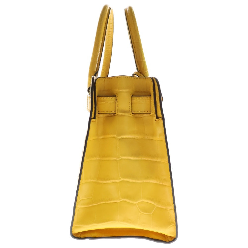 MICHAEL KORS(マイケルコース) クロコ型押し 2WAY ショルダーバッグ ハンドバッグ イエロー レディース 30H4GA1S3E