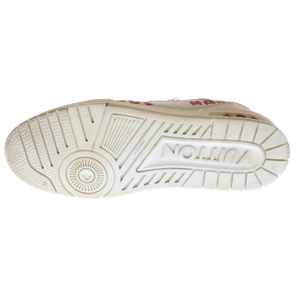 LOUIS VUITTON(ルイヴィトン) × NIGO LVトレイナーライン レザーローカットスニーカー ホワイト/レッド FD0291