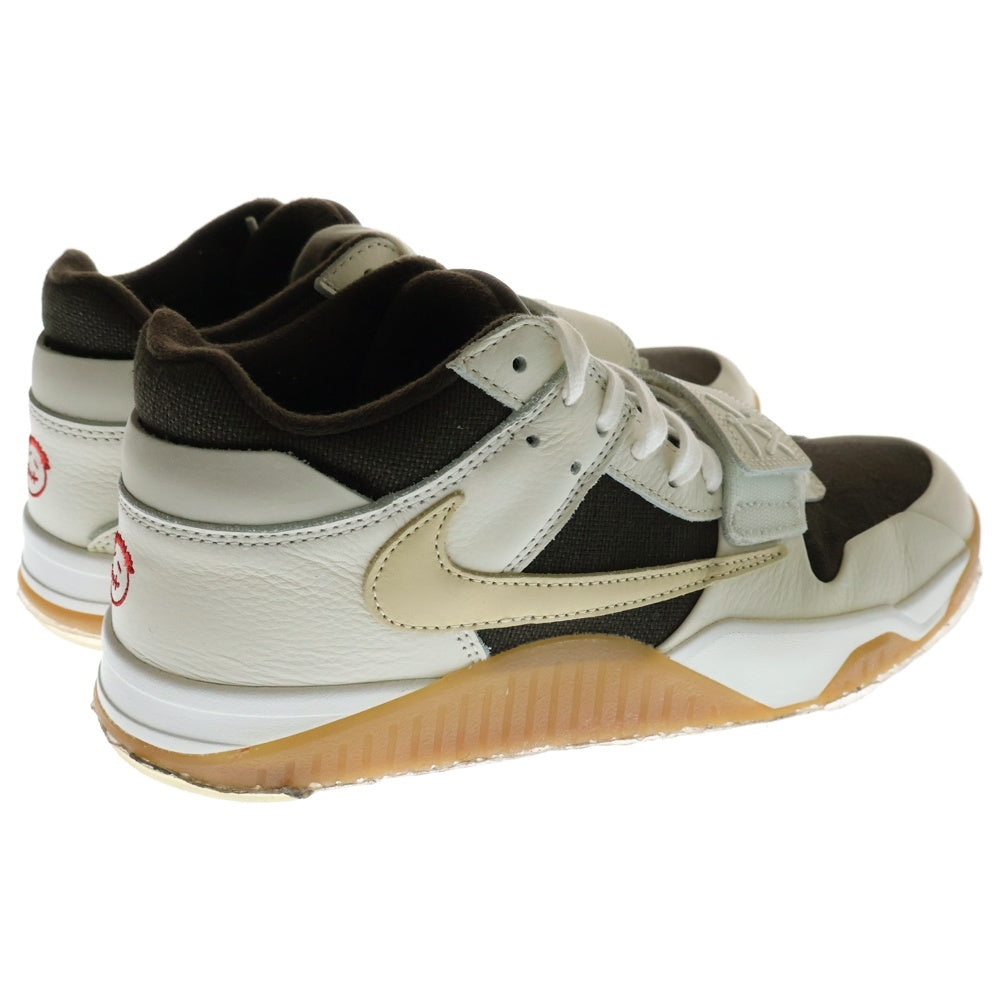 NIKE(ナイキ) ×TRAVIS SCOTT JORDAN JUMPMAN JACK FZ8117-100 トラヴィススコット ジョーダン ジャンプマン ローカットスニーカー ホワイト/ブラウン US10.5/28.5cm
