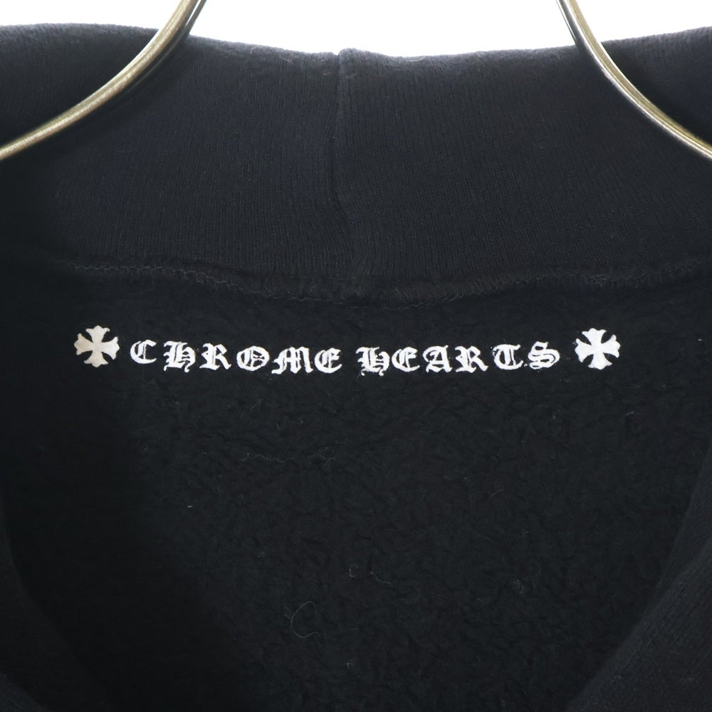CHROME HEARTS(クロムハーツ) FLRL Zip Hoodie フローラル ジップパーカー アーチロゴ ブラック 2212-304-0456