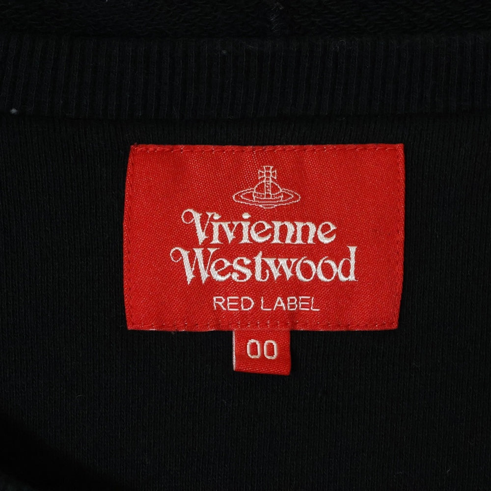 Vivienne Westwood Red Label(ヴィヴィアンウエストウッドレッドレーベル) ロゴ フェルトオーブパッチ スウェット プルオーバーパーカー ブラック 16-12-302018