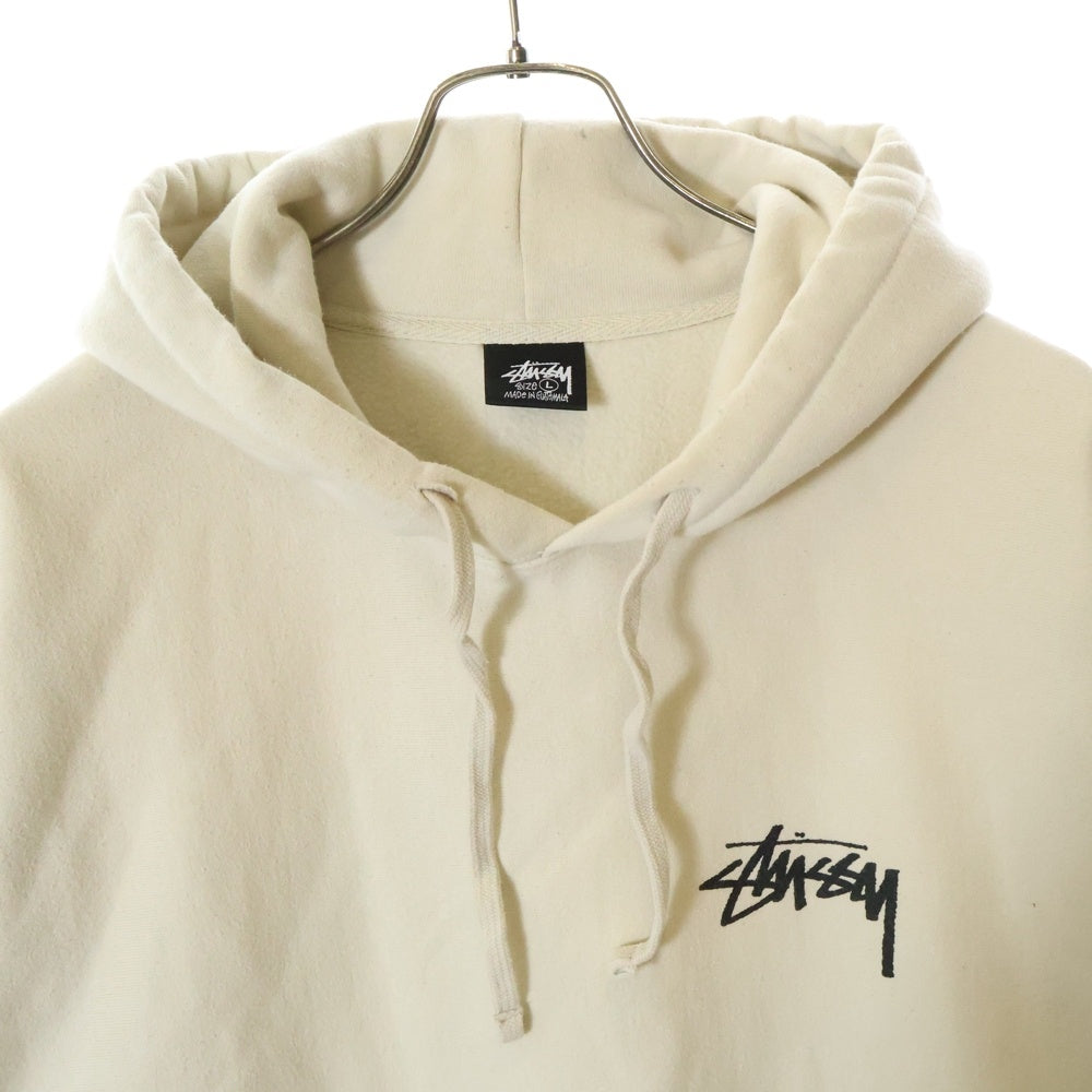 STUSSY(ステューシー) 8 BALL FADE HOODED SWEAT 1924846 8ボール フェード フーデッド スウェットシャツ プルオーバーパーカー ホワイト