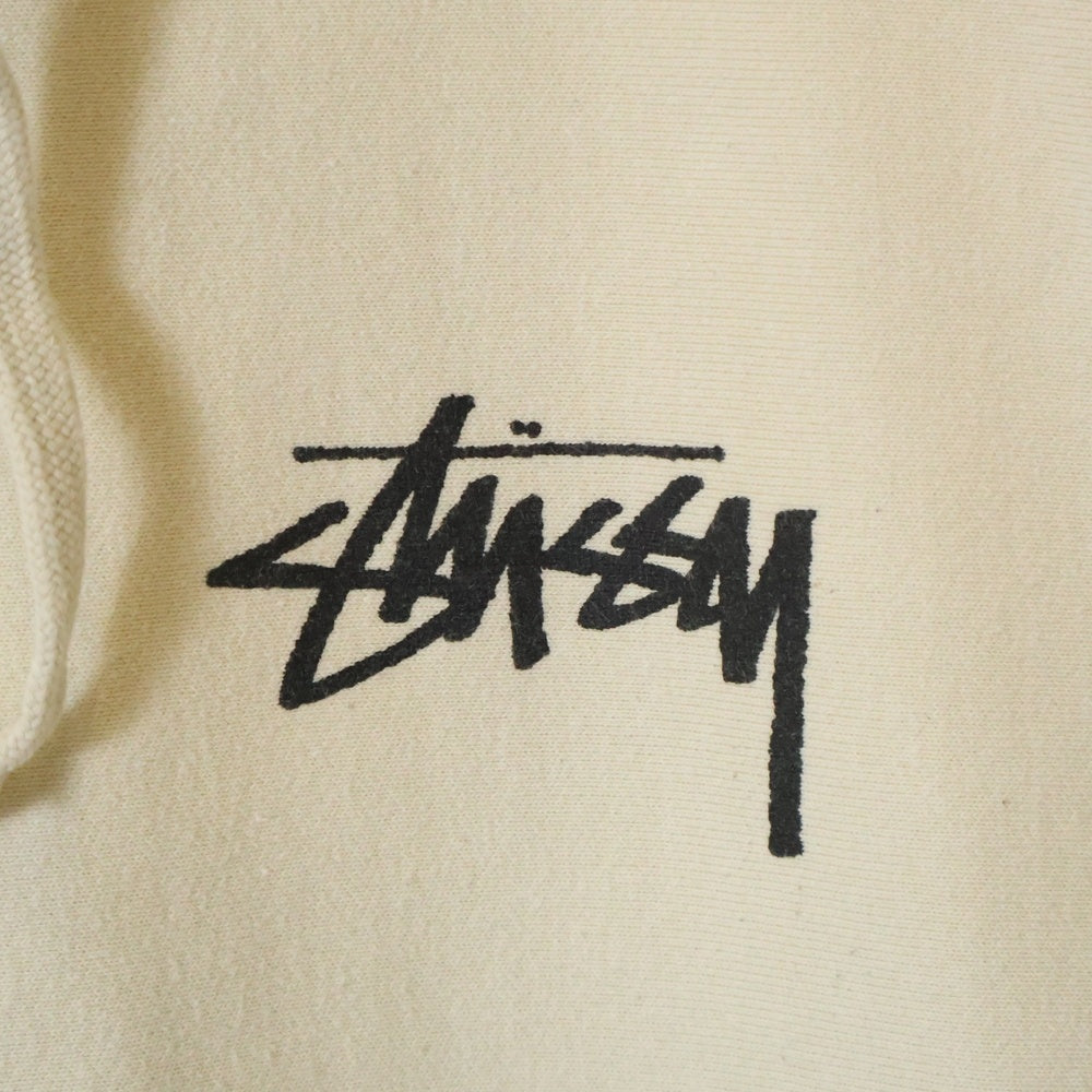 STUSSY(ステューシー) 8 BALL FADE HOODED SWEAT 1924846 8ボール フェード フーデッド スウェットシャツ プルオーバーパーカー ホワイト