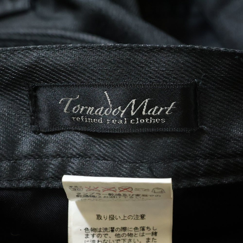 TORNADO MART(トルネードマート) 00's マルチボタン ウレタンコーティングパンツ ブラック TPT-2216