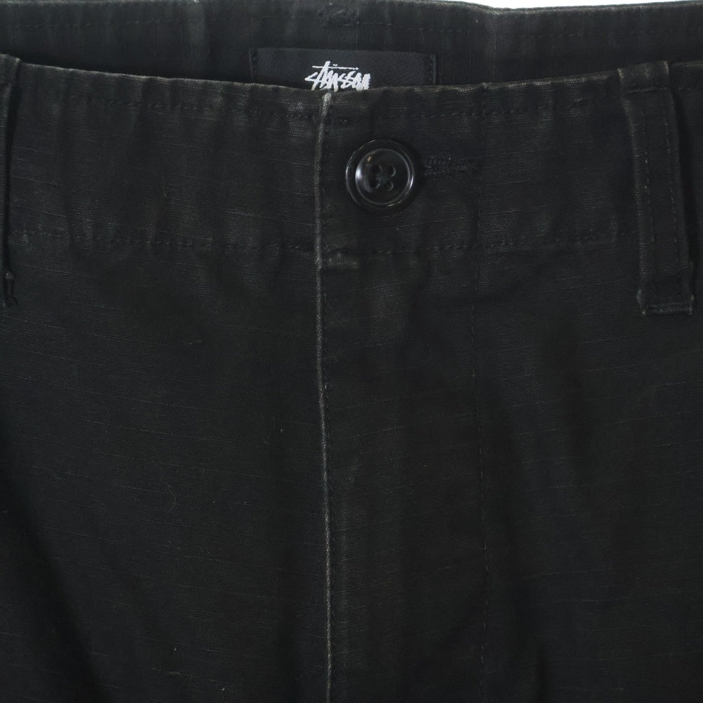 STUSSY(ステューシー) RIPSTOP SURPLUS CARGO リップストップ カーゴパンツ ブラック 116586