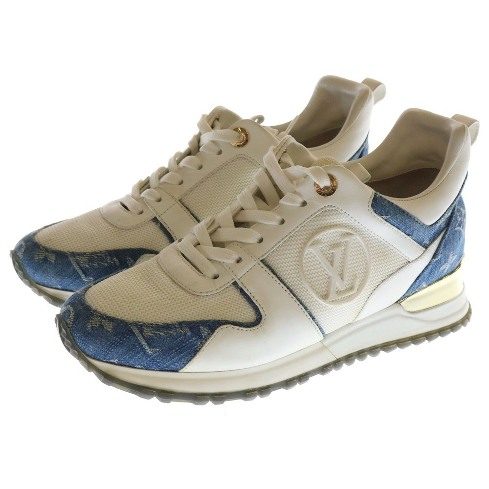 LOUIS VUITTON(ルイヴィトン) ランアウェイライン モノグラム デニム ローカットスニーカー ホワイト レディース 1A4WP1 NV0179