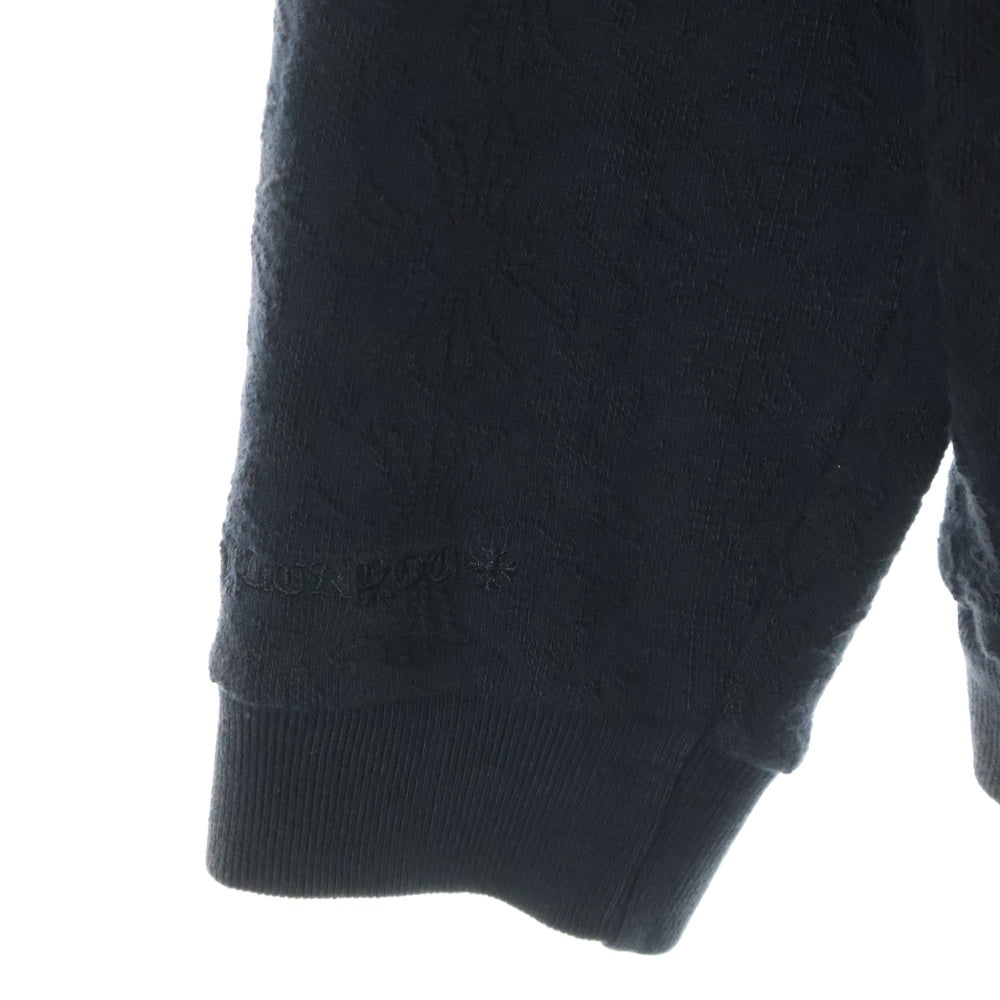 CHROME HEARTS(クロムハーツ) Y NOT CHプラス総柄ジャガードプルオーバーパーカー フーディー ブラック 2211-304-6606