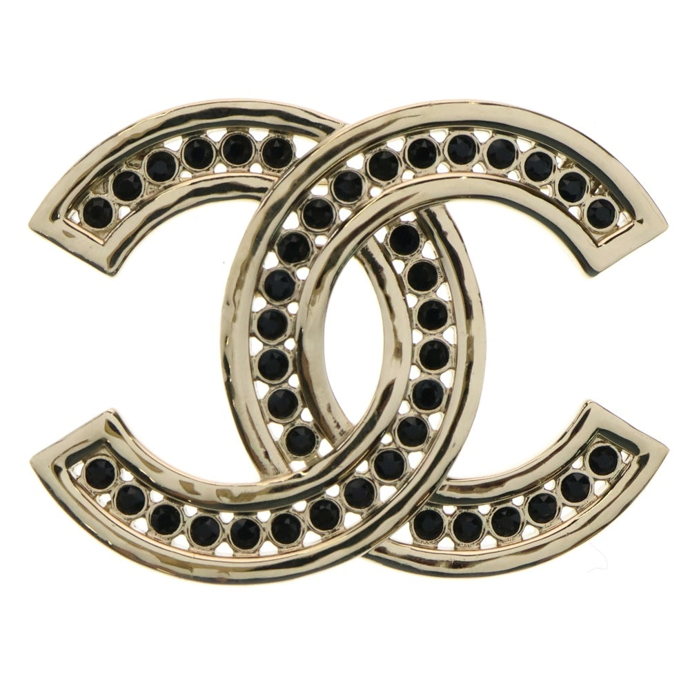 CHANEL(シャネル) ココマーク メタル ラインストーン ピンバッチ ゴールド レディース ABB832