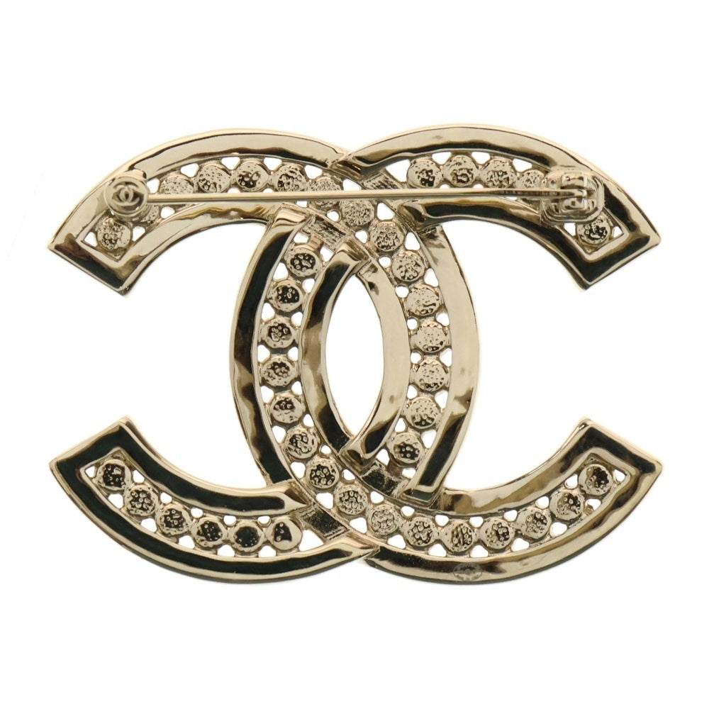 CHANEL(シャネル) ココマーク メタル ラインストーン ピンバッチ ゴールド レディース ABB832