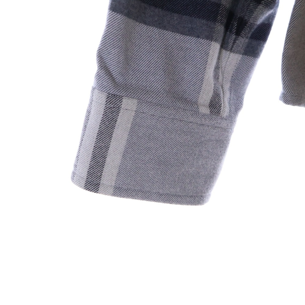 LOUIS VUITTON(ルイヴィトン) 24AW 胸ロゴ ダミエロングスリーブフランネル長袖シャツ グレー RM242M MJV HRS63W