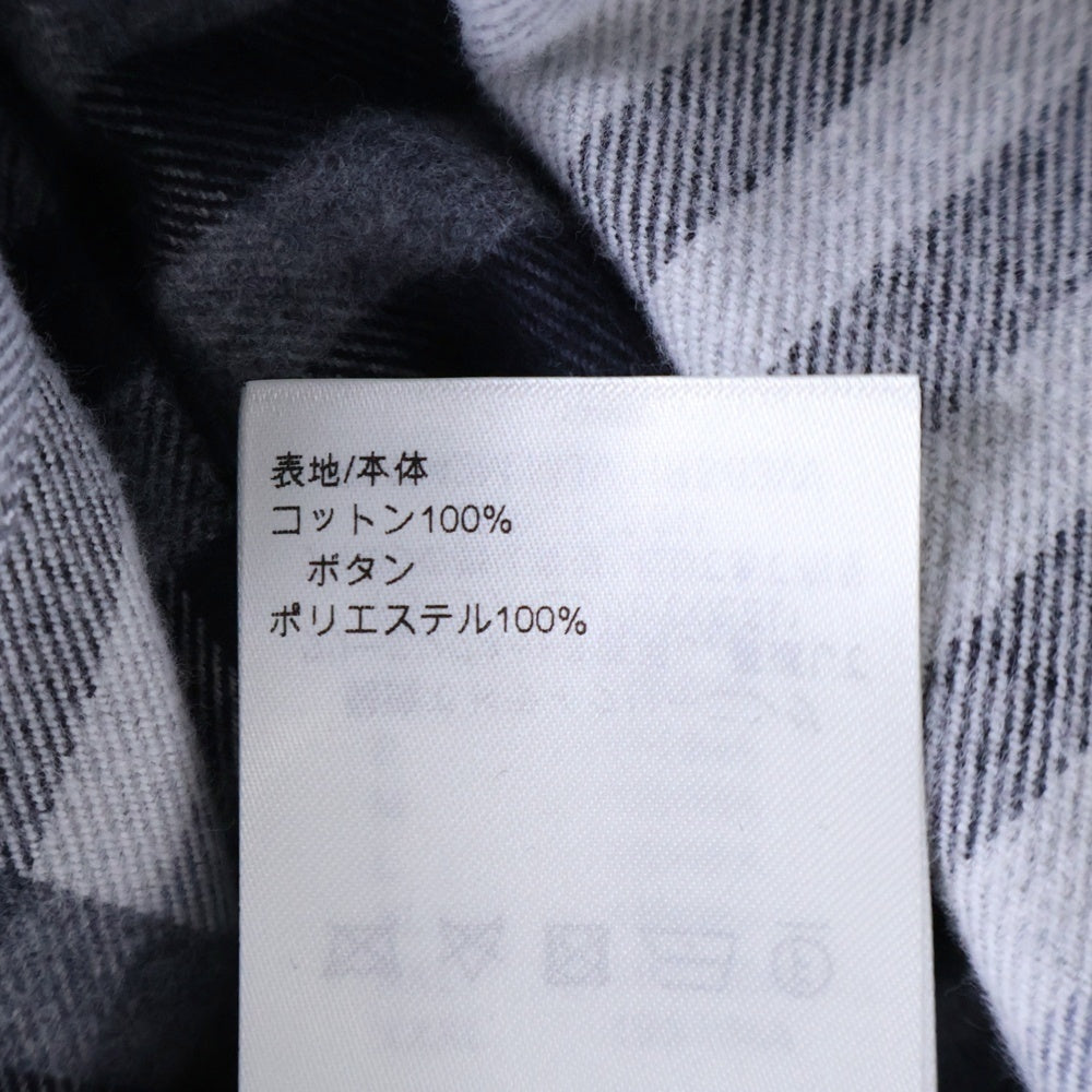 LOUIS VUITTON(ルイヴィトン) 24AW 胸ロゴ ダミエロングスリーブフランネル長袖シャツ グレー RM242M MJV HRS63W